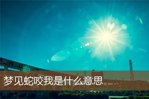 梦见蛇咬我是什么意思