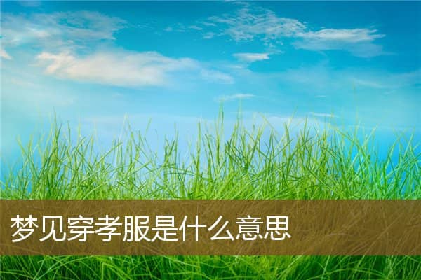 梦见穿孝服是什么意思