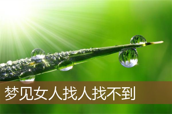 梦见女人找人找不到是什么意思