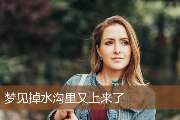 梦见掉水沟里又上来了是什么意思