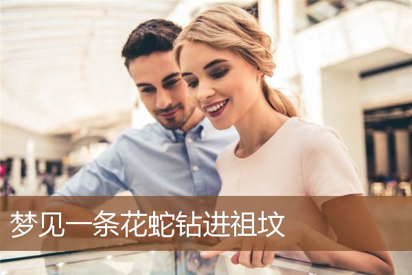 梦见一条花蛇钻进祖坟是什么意思