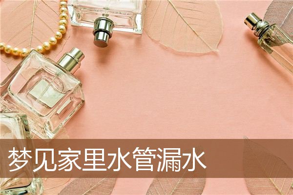 梦见家里水管漏水是什么意思