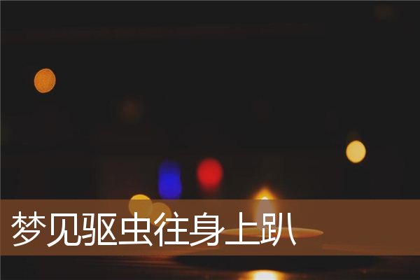 梦见驱虫往身上趴是什么意思