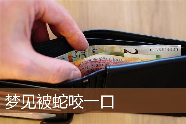 梦见被蛇咬一口是什么意思