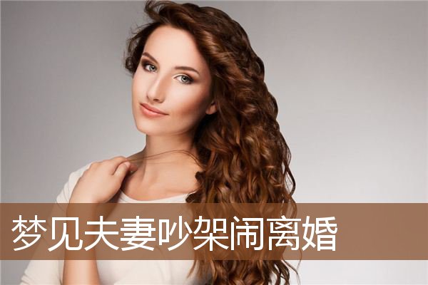 梦见夫妻吵架闹离婚是什么意思